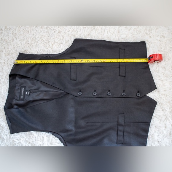 INC International Concepts Button-Up Black Slim Fitted Design Men’s Vest Size M - Picture 6 of 8